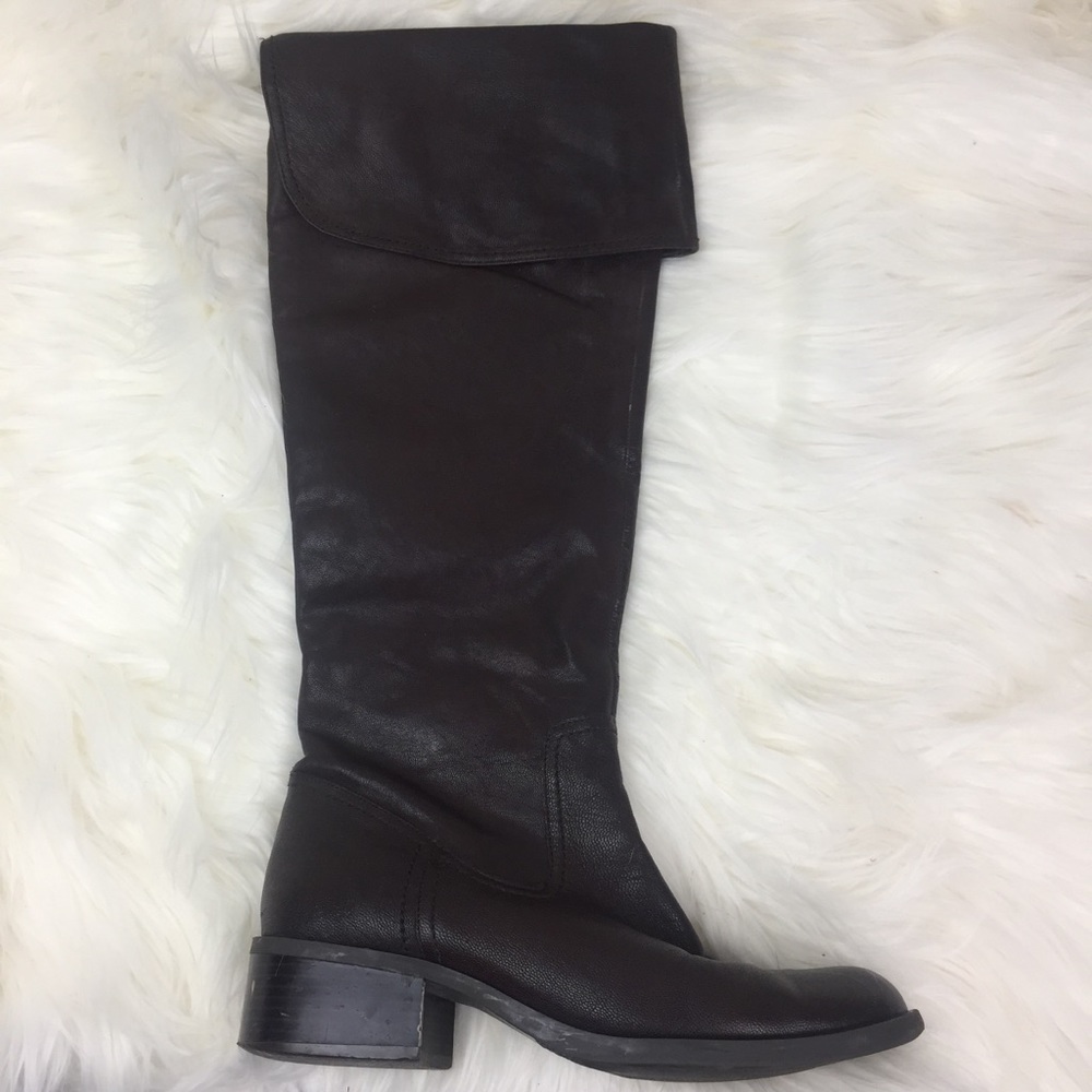 JESSICA SIMPSON OVER THE KNEE BOOT IN BROWN SZ 6.5